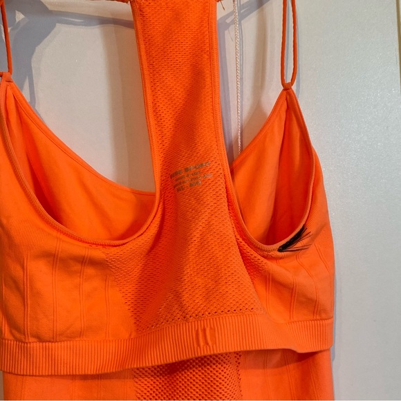 Bebe Sport Orange Mesh Activewear Tank Top M/L - Picture 13 of 16